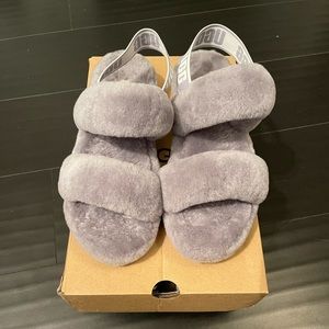Sale! UGG Sandals in Gray Fur